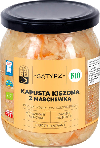 Kapusta kiszona z marchewką 450 g - Sątyrz (EKO)